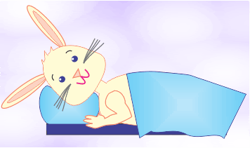 bunny getting massage