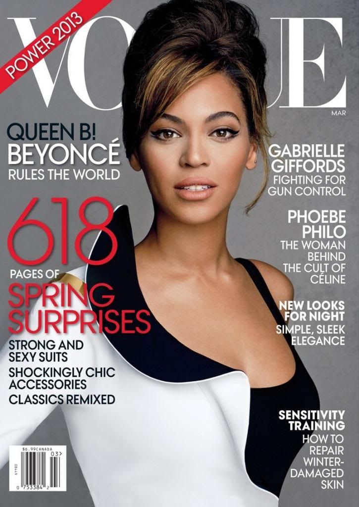 March 2013 Issue of Vogue - Beyonce Knowles on the Cover