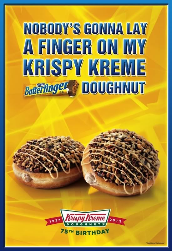 Krispy Kreme Butterfinger doughnuts