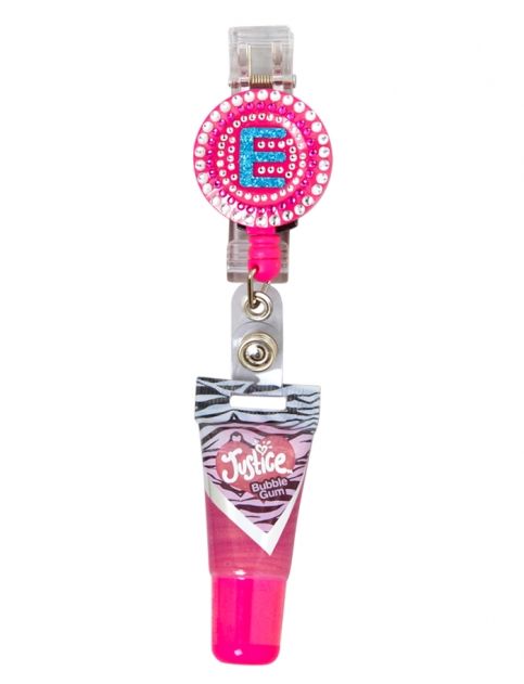 Rhinestone Initial Yoyo LipGloss