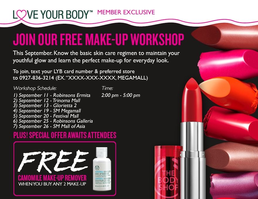 The Body Shop Free Make-up Workshop