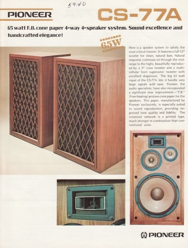 pioneer cs77a