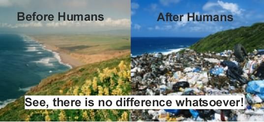 Before and after humans