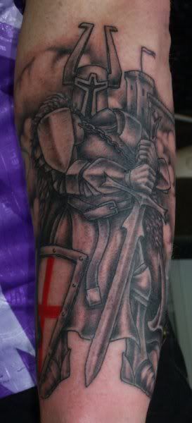 knight tattoo. Ladies and Tattooed knight