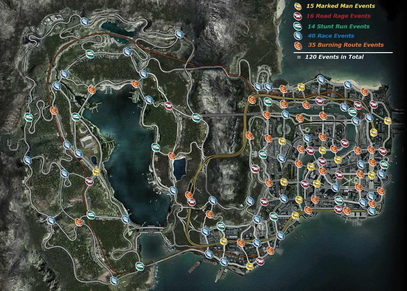 burnout paradise map