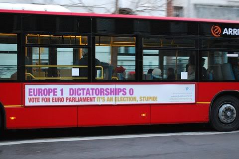 Thinkaboutit bus banner
