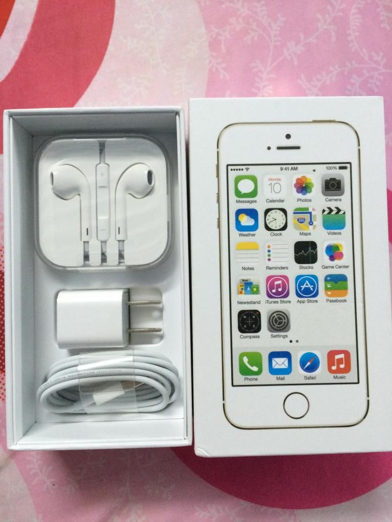 iPhone 5S gold like new còn BH Apple full box phụ kiện nguyên zin 8tr - 1