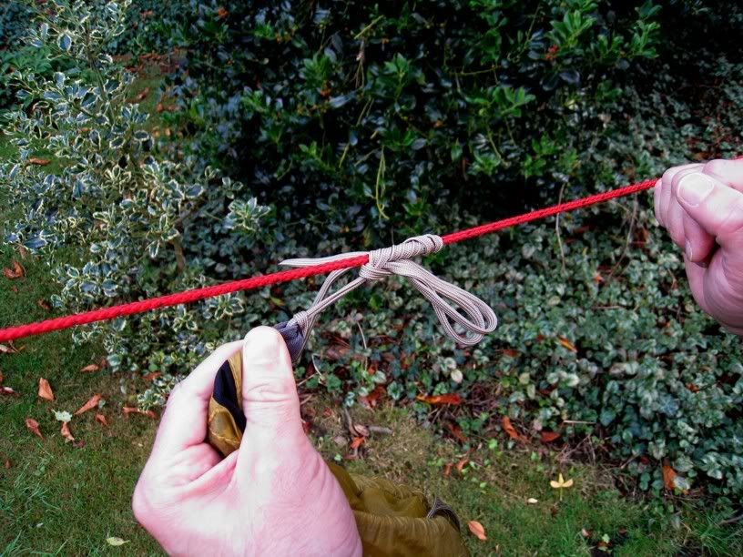 Tarp set up knots