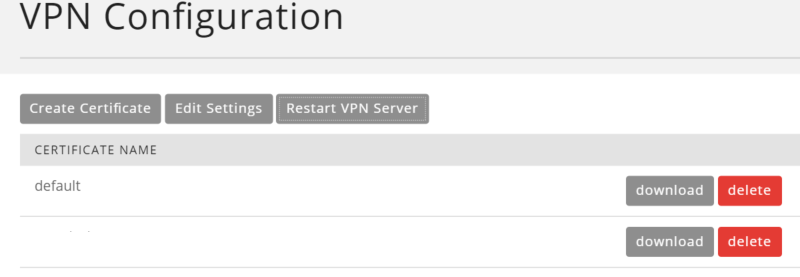 VPN setting
