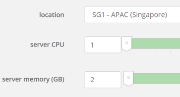 1 cores 2GB RAM