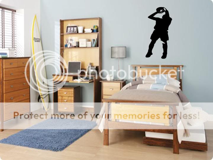 BASKETBALL Player Boys Bedroom Kids Large Wall Decal  