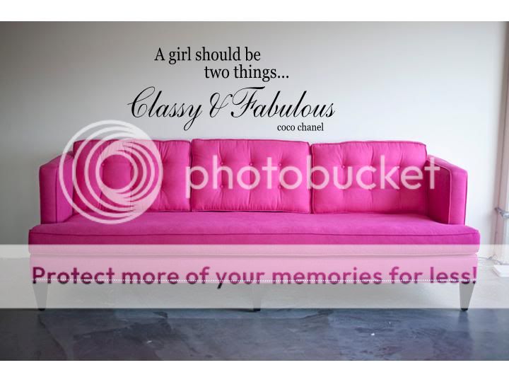 CLASSY & FABULOUS coco chanel Wall Decal Lettering Quote Stencil 