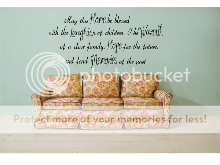Home Laughter Warmth Hope Memories Wall Quote Lettering Words Decal