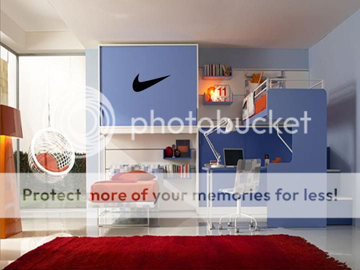 NIKE Wall Art Decal Boys Kids Sports Athletic Room Garage 36  