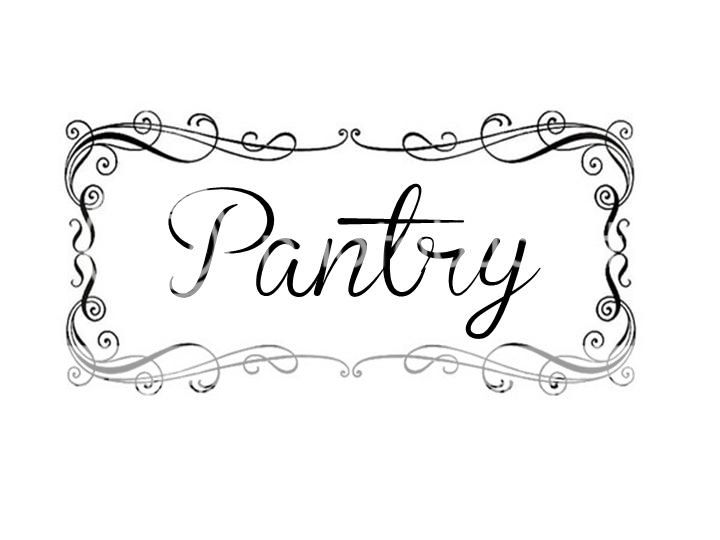 Pantry Scroll Border Wall Decal Lettering Words Sticker Stencil 12