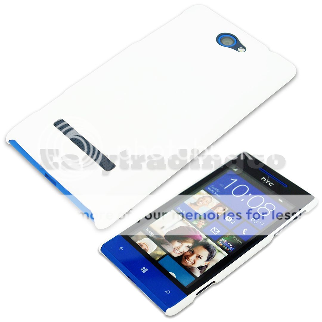 White Hard Back Case Cover for HTC 8S Windows Phone