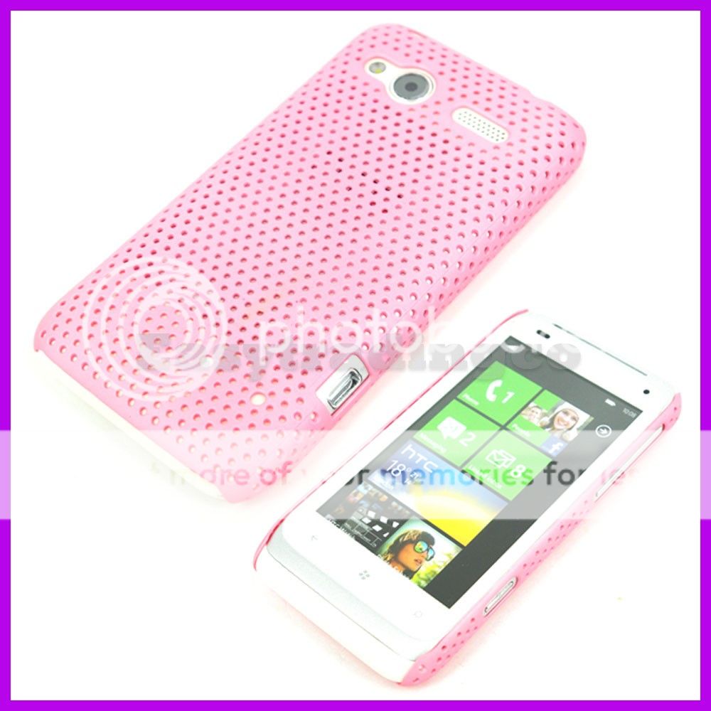 Pink Mesh Back Case Cover HTC Radar 4G C110e