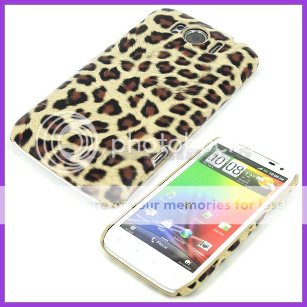 Hard Back Case Cover HTC Sensation XL X315E Brown Leopard  