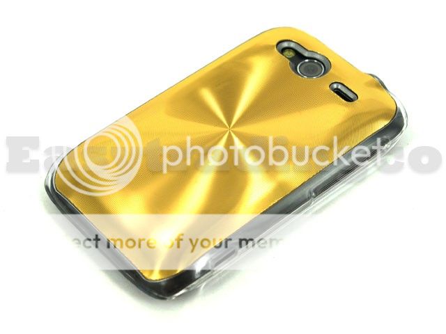 Metal Plated Hard Case Cover HTC Wildfire S A510E Gold  