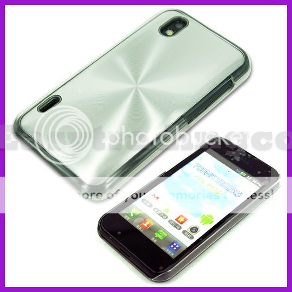 Metal Plated Cover Case LG Optimus Black P970 Silver  