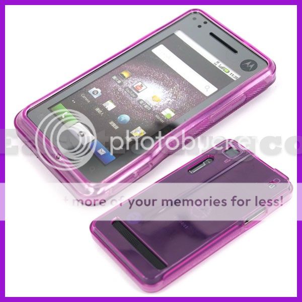 Soft Rubber Case Cover Motorola Milestone XT720 Purple  