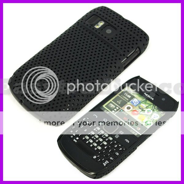 Mesh Hard Back Cover Case for Nokia E6 Black  