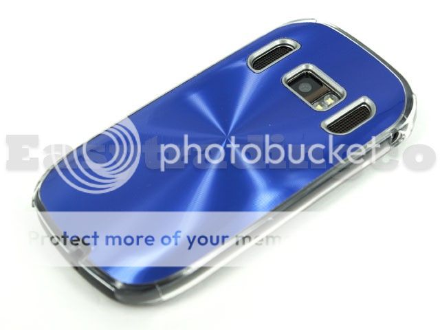 Metal Plated Hard Cover Case for Nokia C7 Blue