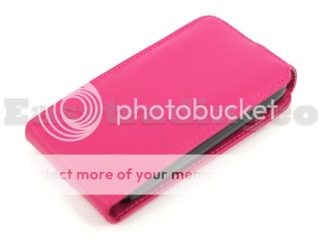 Flip Leather Case Pouch Cover for Nokia C3 Hot Pink  