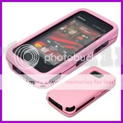 Rubberized Rubber Hard Case Cover for Nokia 5530 Pink  