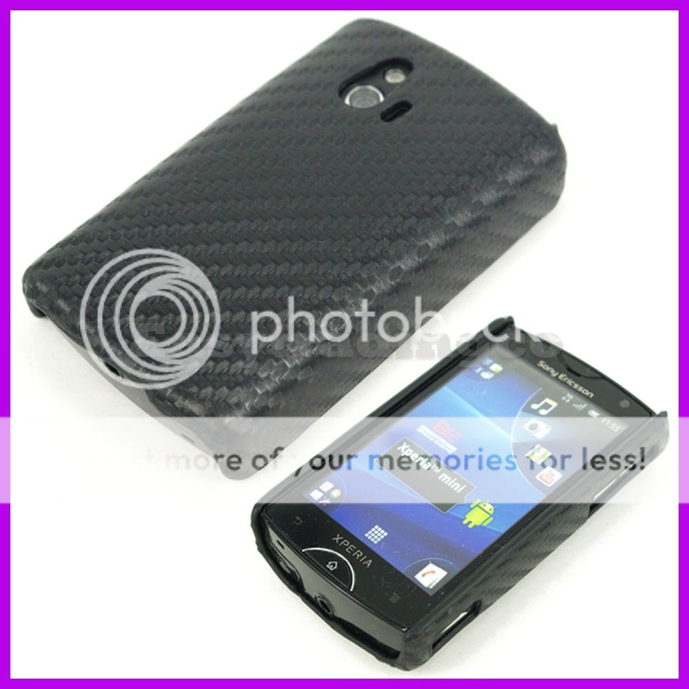   Cover Case Sony Ericsson Xperia Mini ST15i Carbon Fiber Pattern  