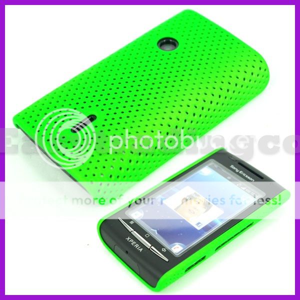 Mesh Back Cover Case Sony Ericsson Xperia X8 Green  