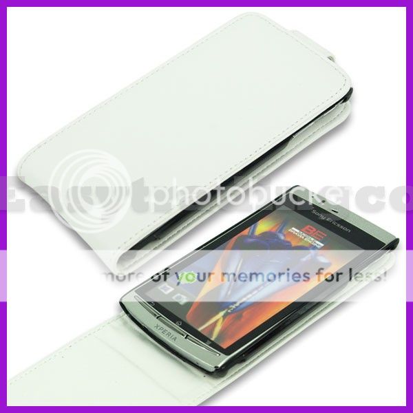 Flip Leather Case Sony Ericsson Xperia Arc x12 White