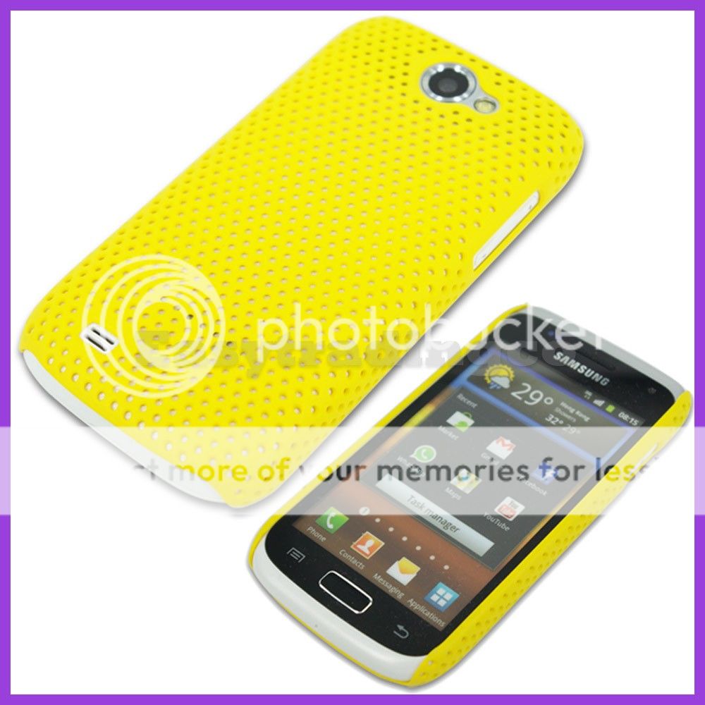 Mesh Back Cover Case Samsung i8150 Galaxy w Yellow