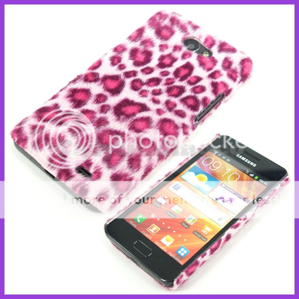 Pink Furry Leopard Back Cover Case Samsung i9103 Galaxy R  