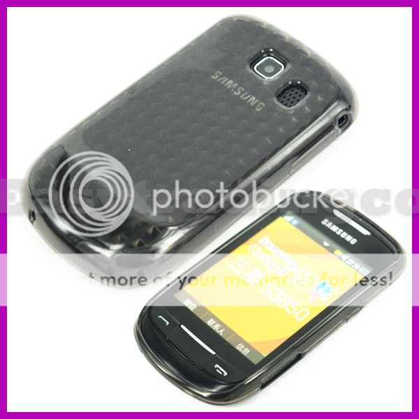 Soft Rubber Case Cover Samsung S3850 Corby II 2 Gray  