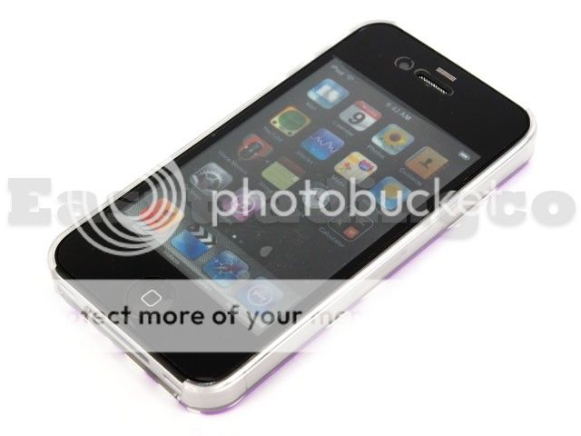 Hard Back Case Cover for iPhone 4 4G Purple Zebra Print  