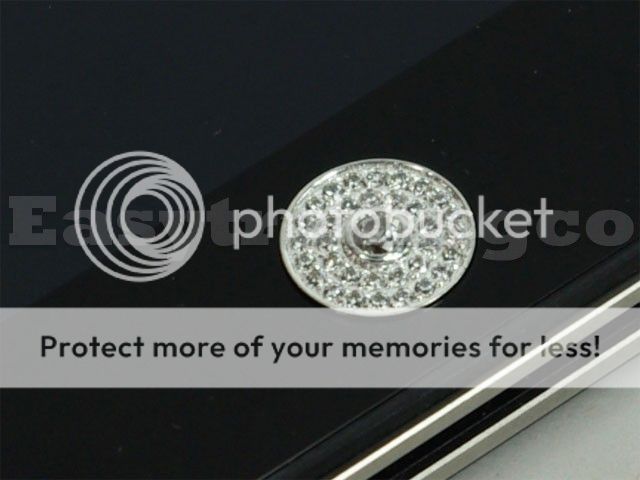 Genuine Crystal Bling Home Button iPhone 3GS 4 Silver  